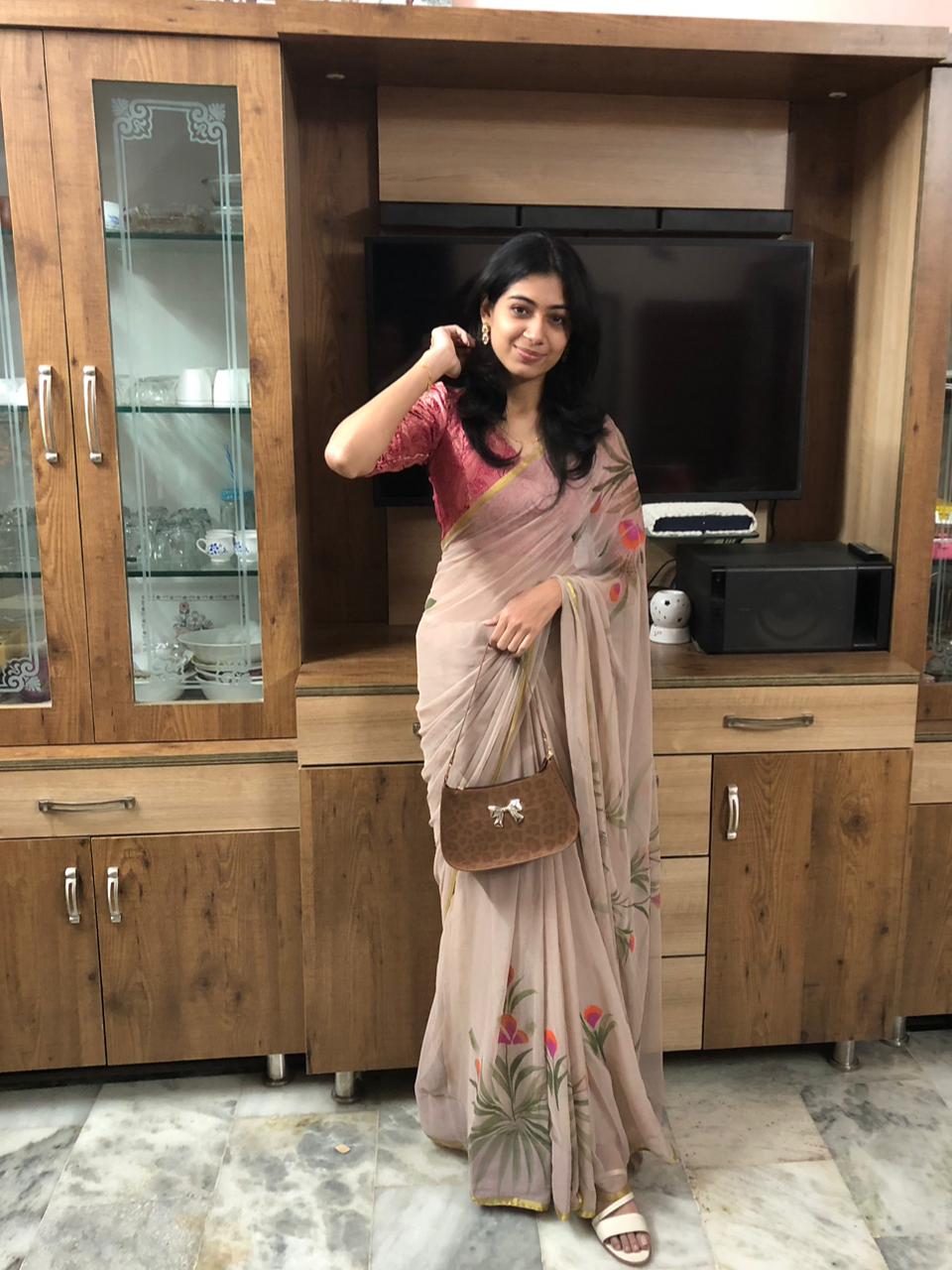 Chitralekha Saaj Saree worn by Miss Bhavya Singh (Jaipur)