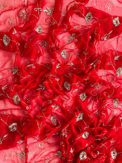 Laal Noor Chiffon Saree